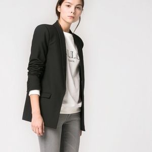 Mango Black Essential Straight Cut Blazer